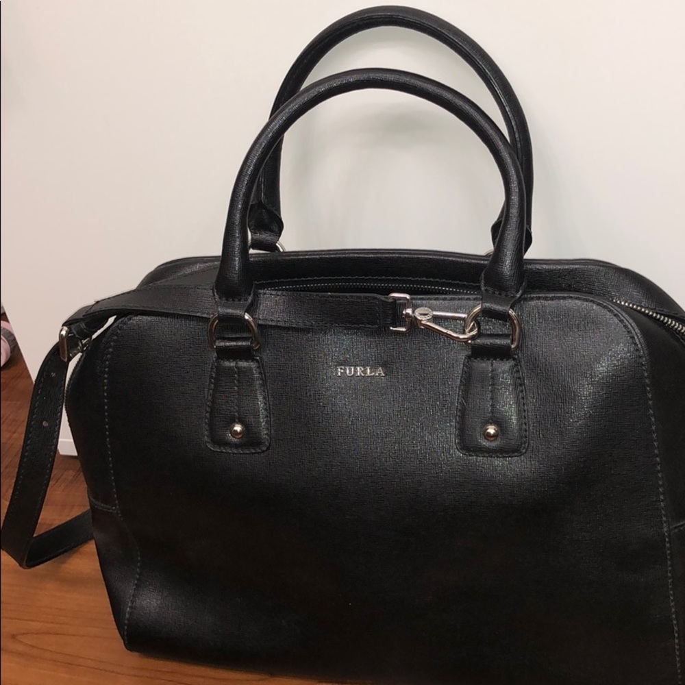Furla Black Leather Handbag